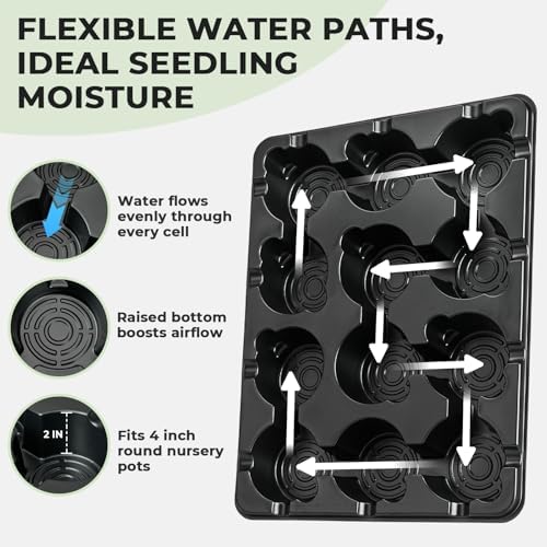 4 Inch Seed Starter Trays 2 Pack, 12-Cell