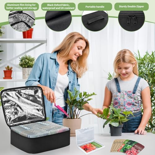 Boczif 26 Slot Seed storage Organizer Box Hold 80 to 100 seed packets