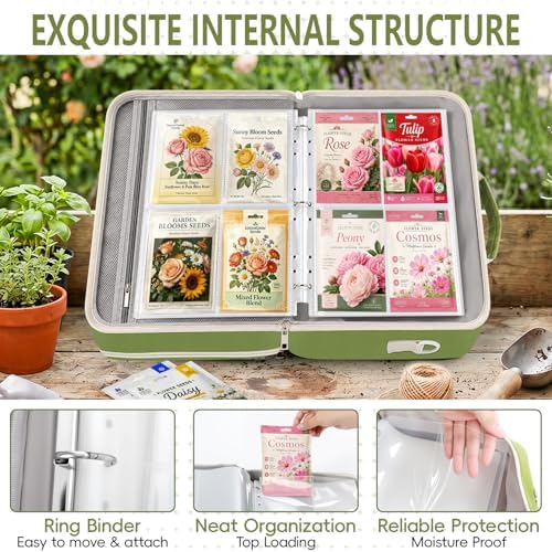 Seed Storage Organizer Binder, Seed Holder Organizer Seed&Envelopes, Sheet