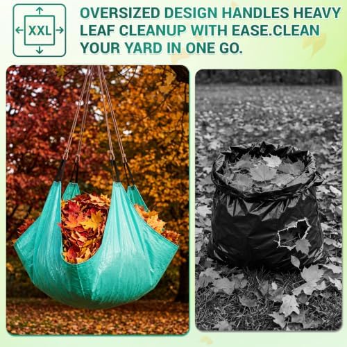 Garden Leaf Tarp 7x7ft Waterproof Sand Box Cover with 4 Reinforced Handles for Garden Backyard, Lawn Cleanup, Patio Furniture, Fire Pit, Camping Ground Landscaping Tarp