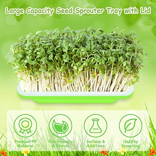 16 Pack Seed Sprouter Trays, Microgreens Growing Trays Kit