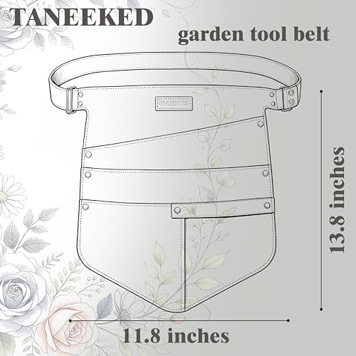Garden Tool Belt for Women,Gardening Gifts for Women.Artificial Leather belt for tools.Stylish, durable, and easy to clean。Carry tools on‑the‑go, soft and comfortable。