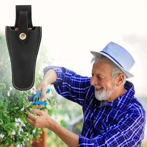 Plier Holder for Belt, Durable Leather Sheath Pouch Holder Gardening Tools Holster Belt Case for Garden Pruning Pliers Shears Scissors or Knife,Tools Gifts for Men Dad Husband Boyfriend