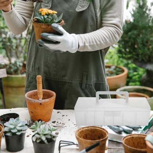 Plastic Seed Organizer Box with Lid and Dividers for Seed Packets