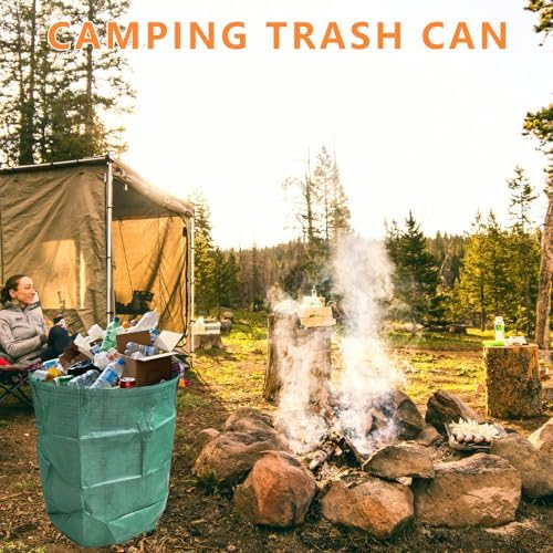 Reusable Lawn & Garden Bags, 3-Pack, 72 Gallons Lawn and Leaf Garden Bags with Reinforced Carry Handles Heavy Duty Garden Waste Bags Camping Yard Recycling Trash Bags for Debris Leaves Grass