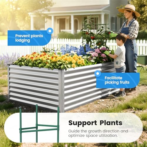 Quictent Galvanized Tall Raised Garden Bed 8x4x2 Ft
