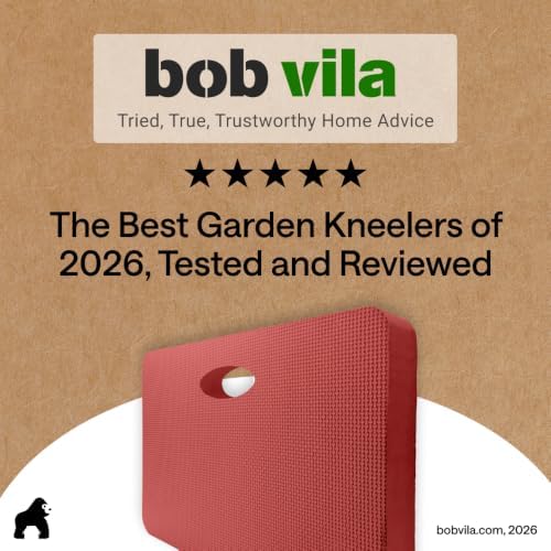 GORILLA GRIP® Extra Thick Foam Kneeling Pad for Gardening, 17.5x11 Red