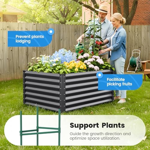 Quictent Galvanized Tall Raised Garden Bed 4x3x2 Ft