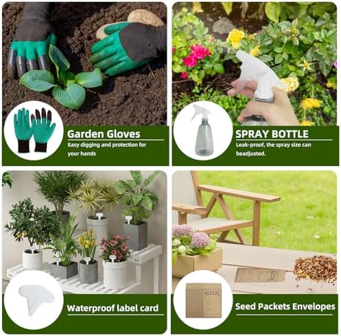 8 in 1 Seed Storage Garden Seed Organizer with Gardening Tool Set