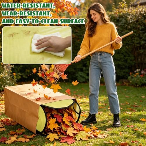 1 Pack Leaf Bag Holder, Pop Up Leaf Bag Chute for Easy Leaves Collecting