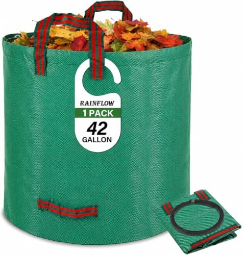 RAINFLOW 42 Gallon Reusable Yard Waste Bags for Lawn & Garden 1PC