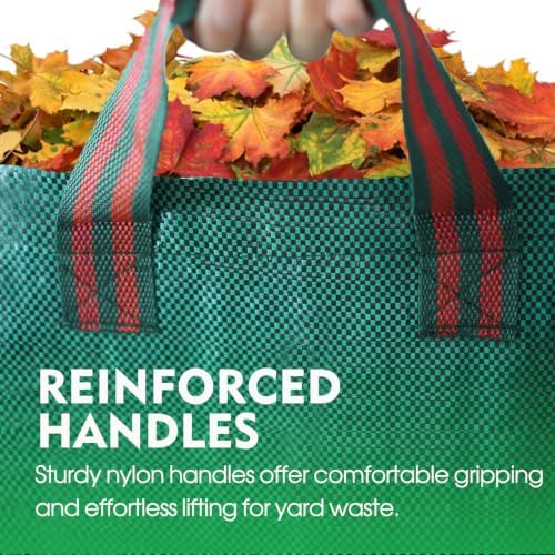 ROSSGO 72 Gallon Reusable Yard Waste Bag, Garden & lawn Leaf Bags Pack of 3