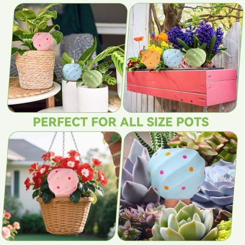 YesWhat Terracotta Watering Spikes Slow Release Watering Stakes 4-Pack