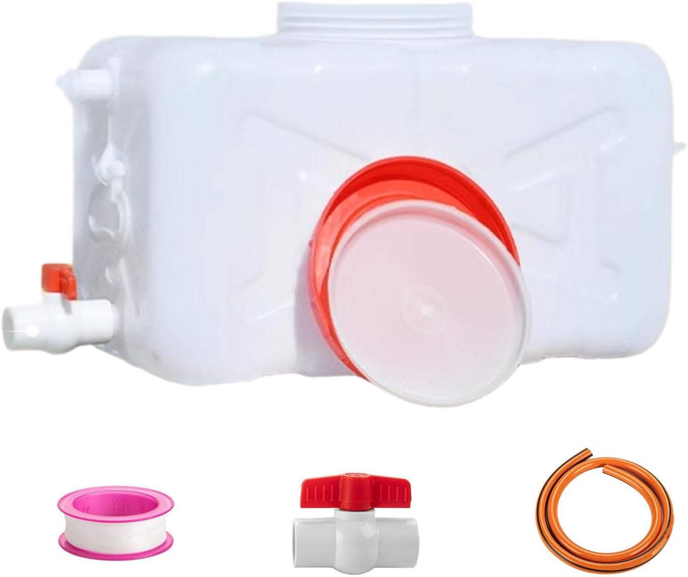 Large Capacity Water Container with Spigot Hose, Portable Water Storage Tank 52.8 Gallon No Leakage Camping Water Carrier for Emergency Vehicle Car Outdoor Hiking Picnic(Size:80L/21.1Gal)