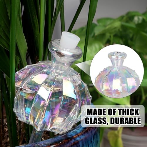 KGCCIZI Self Watering Planter Insert. Plant Watering Devices. Plant Watering Bulbs. 3-PCS Plant Watering Globes. Rainbow Colors Cactus Shape Self Watering Globes Large. Plant Lover Gifts