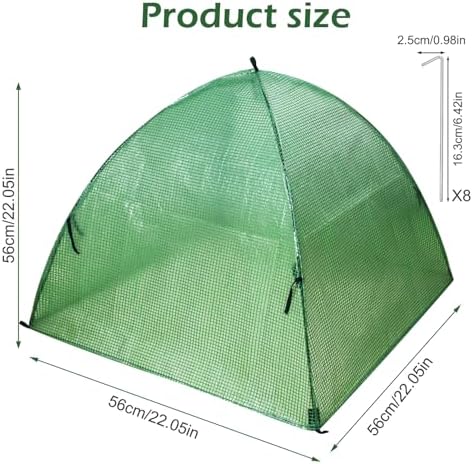 Plant Tent Outdoor Winter Shrub Cover Green Frost Tent Plant Covers Freeze Protection Tent Waterproof Plant Frost Protector, 2PCS 22x22x22Inch