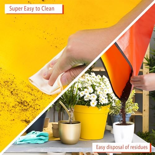 HNXTYAOB Large Potting Mat for House Plants Transplanting and Soil Mix Control Waterproof RepottingTray Gardening Tools Plant Gifts for Plant Lovers (39.5"X31.5")