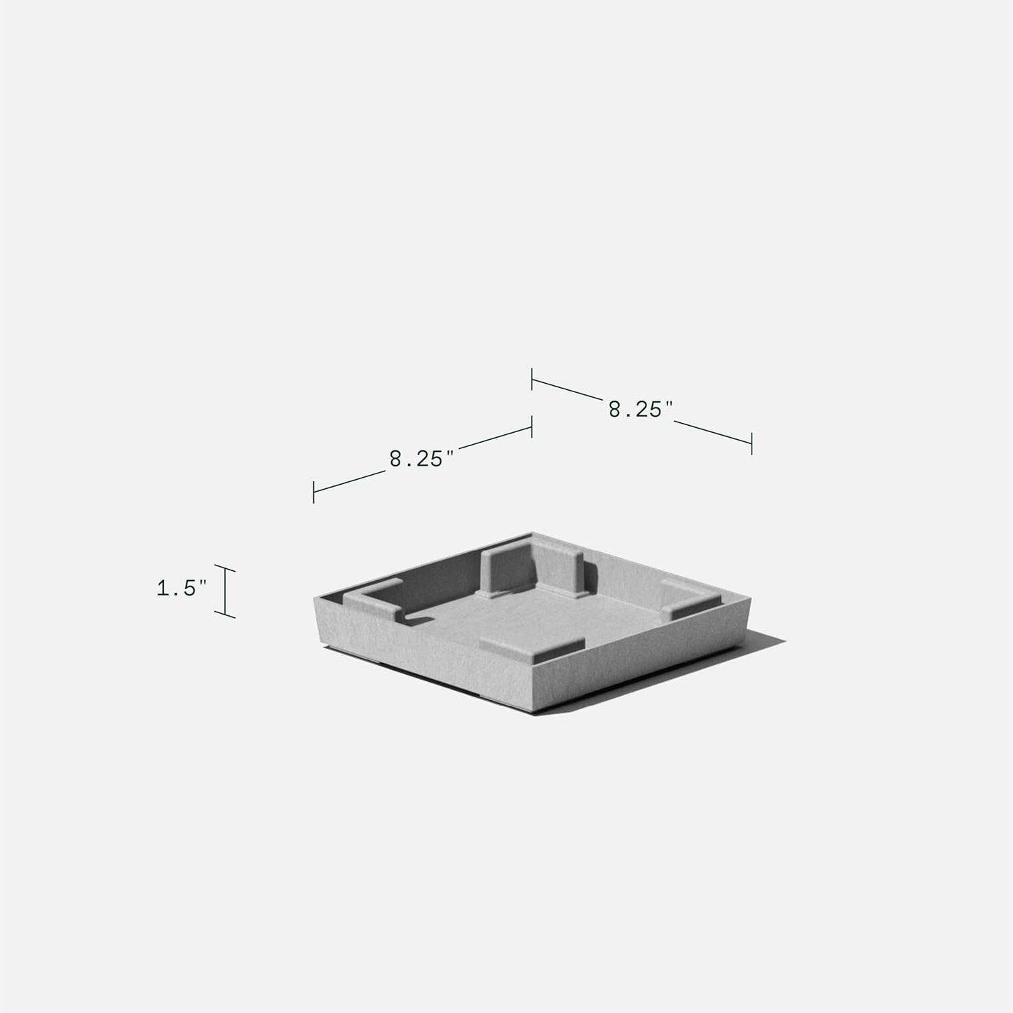 Veradek V-Resin Indoor/Outdoor Taper Planter (Gray, 26 inch - 2 Pack with 2 Saucer Trays)