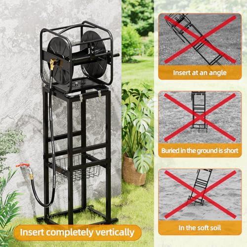 SPECILITE Garden Water Hose Reel, 100-200FT Capacity for Yard, Farm & Ranch