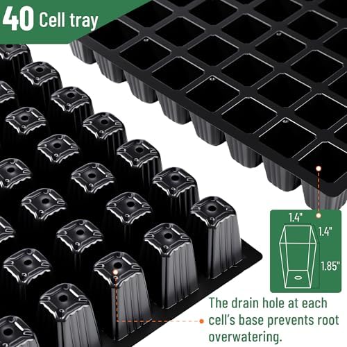 Mr. Pen- Seed Starter Tray Kits, 5 Set, Total 200 Cells