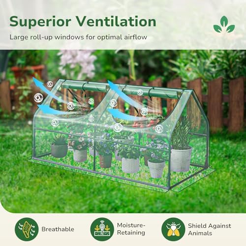 3X3X6 Small Greenhouse, Durable PE,Waterproof & UV Protected
