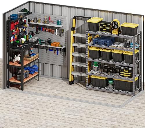 DWVO 9x4ft Outdoor Storage Shed with Sloped Roof