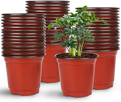 Nursery Pot, 75 Pcs 4 Inches Plastic Nursery Seed Starting Pots