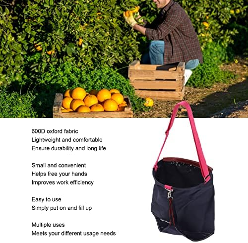 Yosoo Health Gear Fruit Picking Bag Large Picking Bag Farm Garden Harvest Fruit Vegetable Picking Bag, Wear 600D Oxford Cloth Picking Bag Garden Apron for Outdoor Orchard Farm