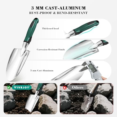 Garden Tool Set, 11 Pcs Heavy Duty Aluminum Gardening Hand Tools Kit