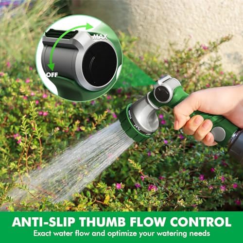 RESTMO Heavy Duty Hose Nozzle, Metal Garden Water Hose Sprayer