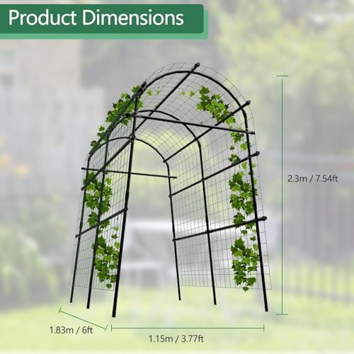 Garvee Metal Garden Trellis for Climbing Plants, 92 in Cucumber Trellis