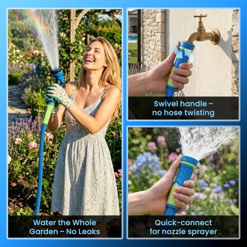 Garden Hose 75ft x 5/8", Heavy Duty Water Hose, Kink Resistant