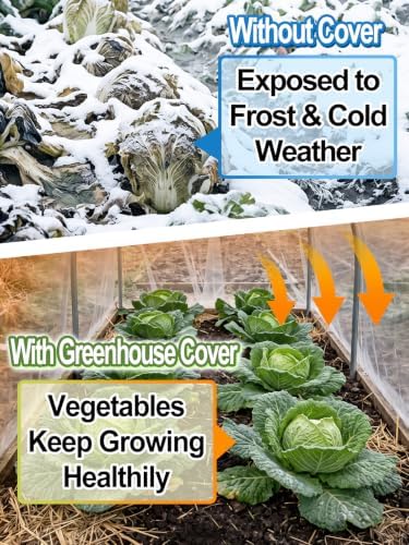 6.5 x 20 ft Greenhouse Cover Plastic Sheeting for Outdoor Plants