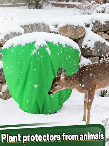 12Pcs 39.3x39.3" 70GSM Thick Plant Covers Freeze Protection for Shrub