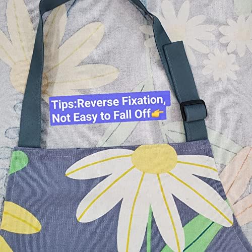 2 Pack Floral Apron for Women with Pockets, Adjustable Cotton Chef Aprons for Kitchen, Cooking, BBQ & Grill