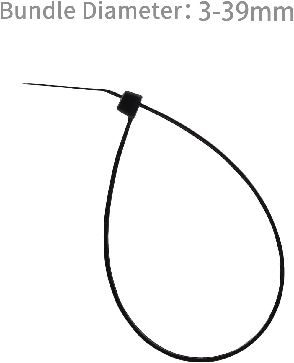 XINGO 100PCS Cable Zip Ties Heavy Duty, Premium Nylon Plastic Wire Ties with 50 Pounds Tensile Strength, Self-Locking Black Nylon Zip Ties for Indoor and Outdoor (6 inch, Black)