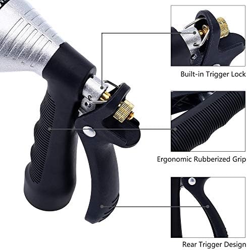 Water Hose Nozzle Spray Nozzle, Metal Garden Hose Nozzle with Adjustable Spray Patterns, Perfect for Watering Plants, Washing Cars and Showering Pets