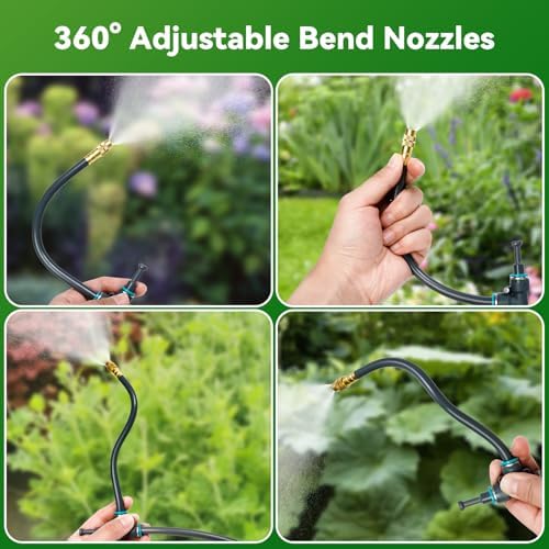 360°Adjustable Drip Irrigation System,200FT Irrigation System for Garden