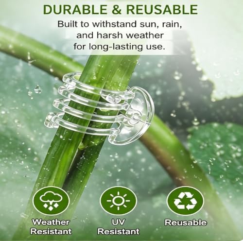 60Pcs Clear Plant Support Clips, 6 Claws Orchid Clips Flowers Support