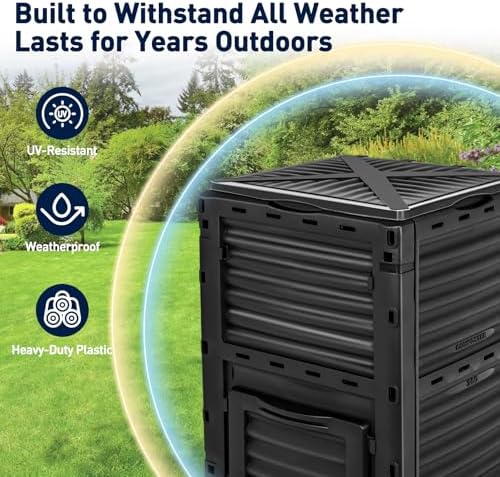 Outdoor Garden Compost Bin, 80 Gallon