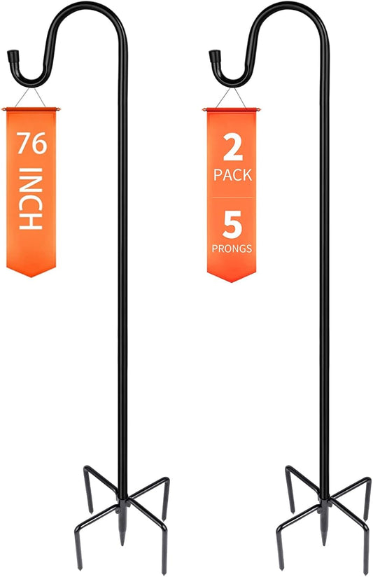 Ottsuls Shepherd-Hooks Adjustable for Bird-Feeder Lantern Plant-Hook Garden-Stake - Plant Stand Hanger for Outdoor Flower Basket, Bird Feeder Hanger Weddings Decor