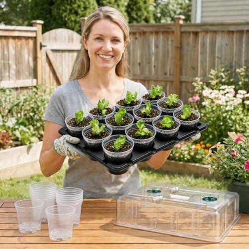 4 Inch Seed Starter Trays 2 Pack, 12-Cell