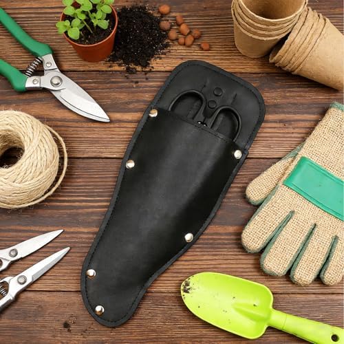 2pcs Pliers Holster,Garden Pruner Sheath, Pruner Holster, Premium PU Leather Holster Protective Case Cover Scabbard for Gardening Pruning Shears Scissor