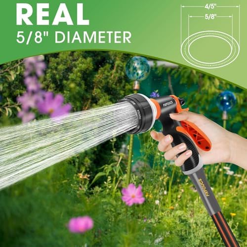 Garden Hose 75ft x 5/8", Heavy Duty Water Hose, Kink Resistant