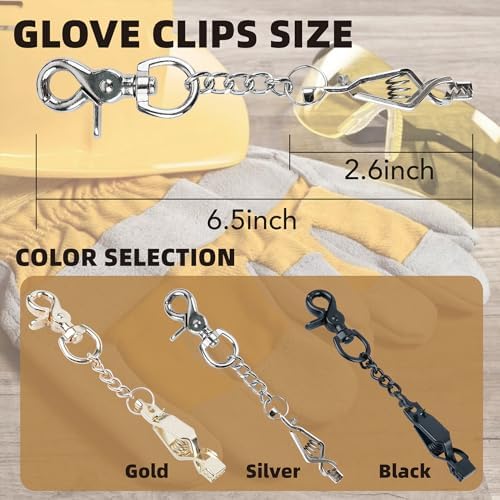 MELOTOUGH Metal Glove Clip for Work Glove Holders Heavy Duty Steel Glove Clips for Tactical,Skiing,Camping,Outdoor Activities