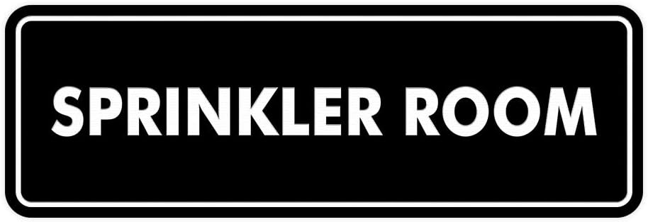 Signs ByLITA Standard Sprinkler Room Sign (Black) - Medium