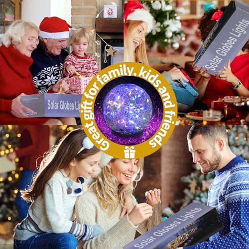 JKIMK Solar Globe Lights Outdoor Waterproof-Solar Balls for Garden