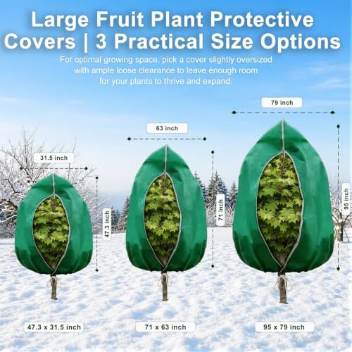 Plant Frost Cover 95x79" 3Pk Zipper Green