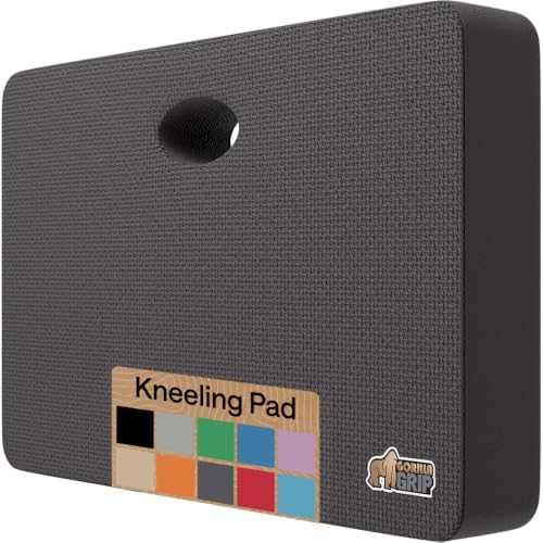 GORILLA GRIP® Extra Thick Foam Kneeling Pad for Gardening, 17.5x11 Charcoal