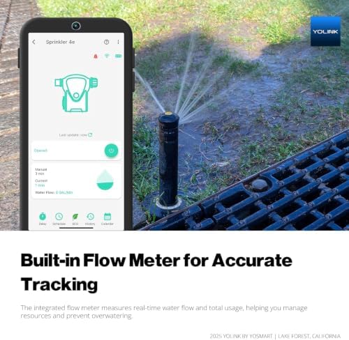 YoLink Smart Sprinkler Hose Timer with Flow Meter, YS4103